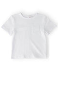 Boys White S/S Pocket Tee