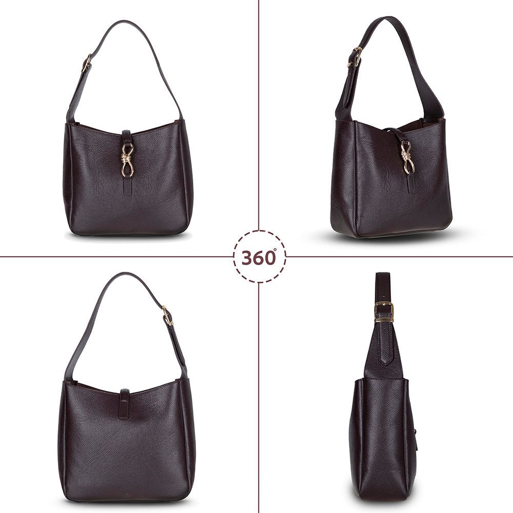 Azura Women’s Leather Shoulder Bag – Genuine Leather Handbag for Everyday Elegance | Minimal & Handcrafted