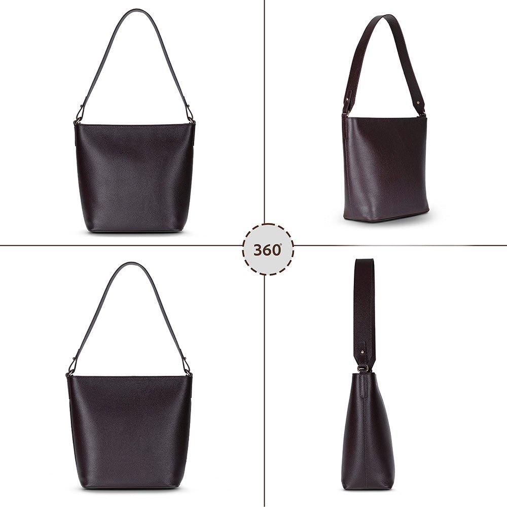 Elena Women’s Leather Tote Bag – Genuine Leather Shoulder Bag for Everyday Function | Minimal & Handcrafted