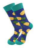 Pineapples (Royal Blue) Socks - Comfy Cotton for Men & Women
