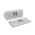 Grid Cactus Print Glasses Case - Vegan Leather Magic Folding Hardcase