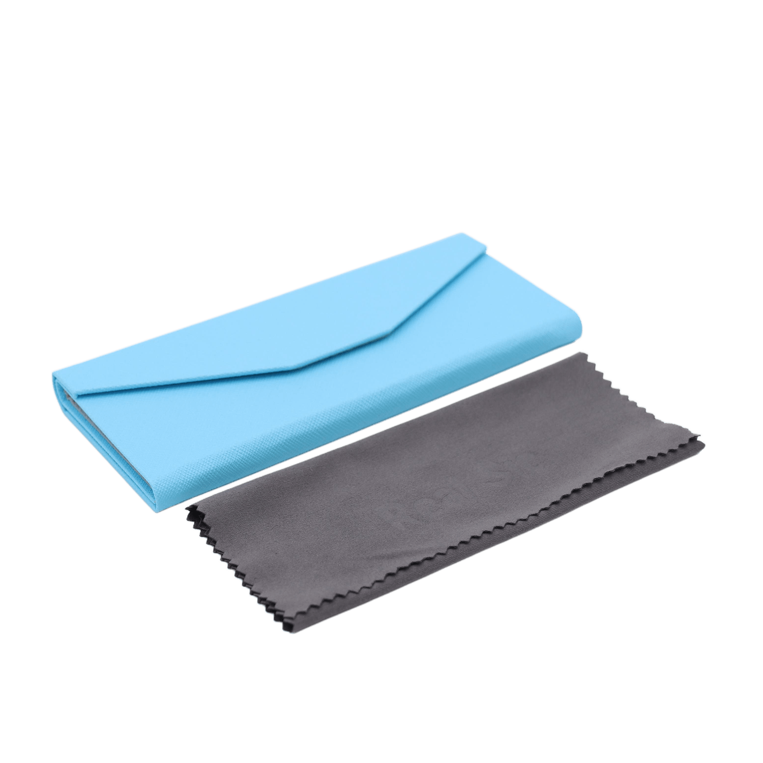 Powder Blue Solid Color Glasses Case - Vegan Leather Magic Folding Hardcase
