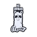 No Drama Llama Pin - No Stress Motivational Llama Enamel Pin