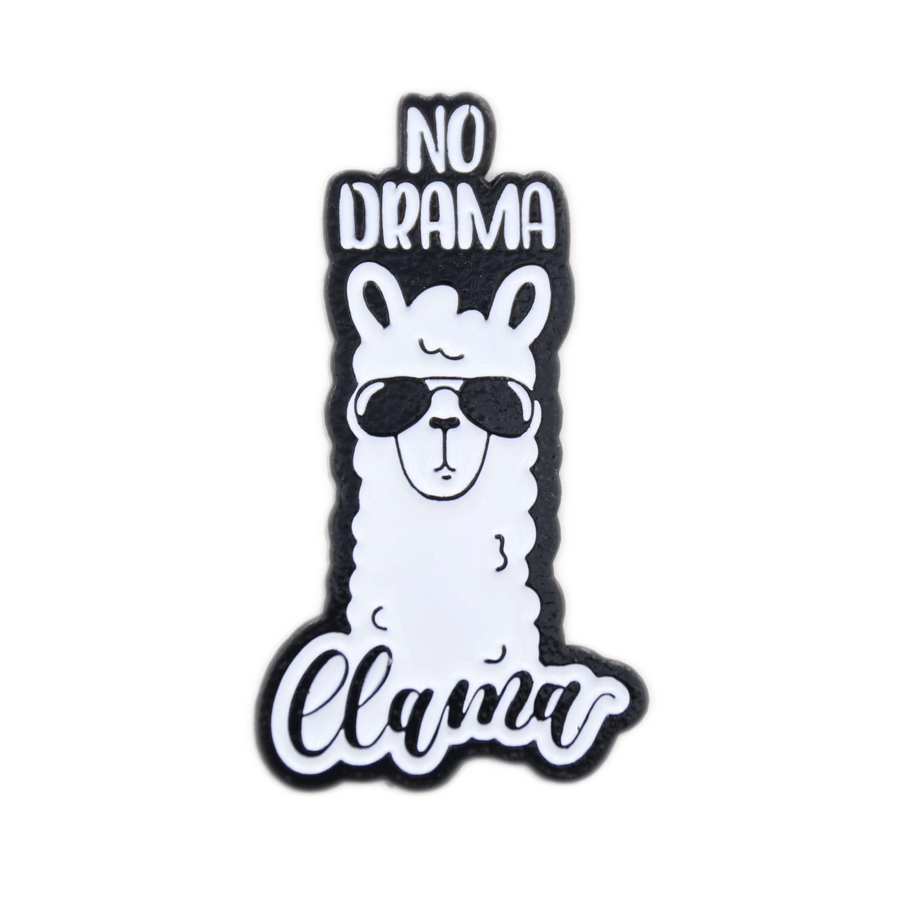 No Drama Llama Pin - No Stress Motivational Llama Enamel Pin