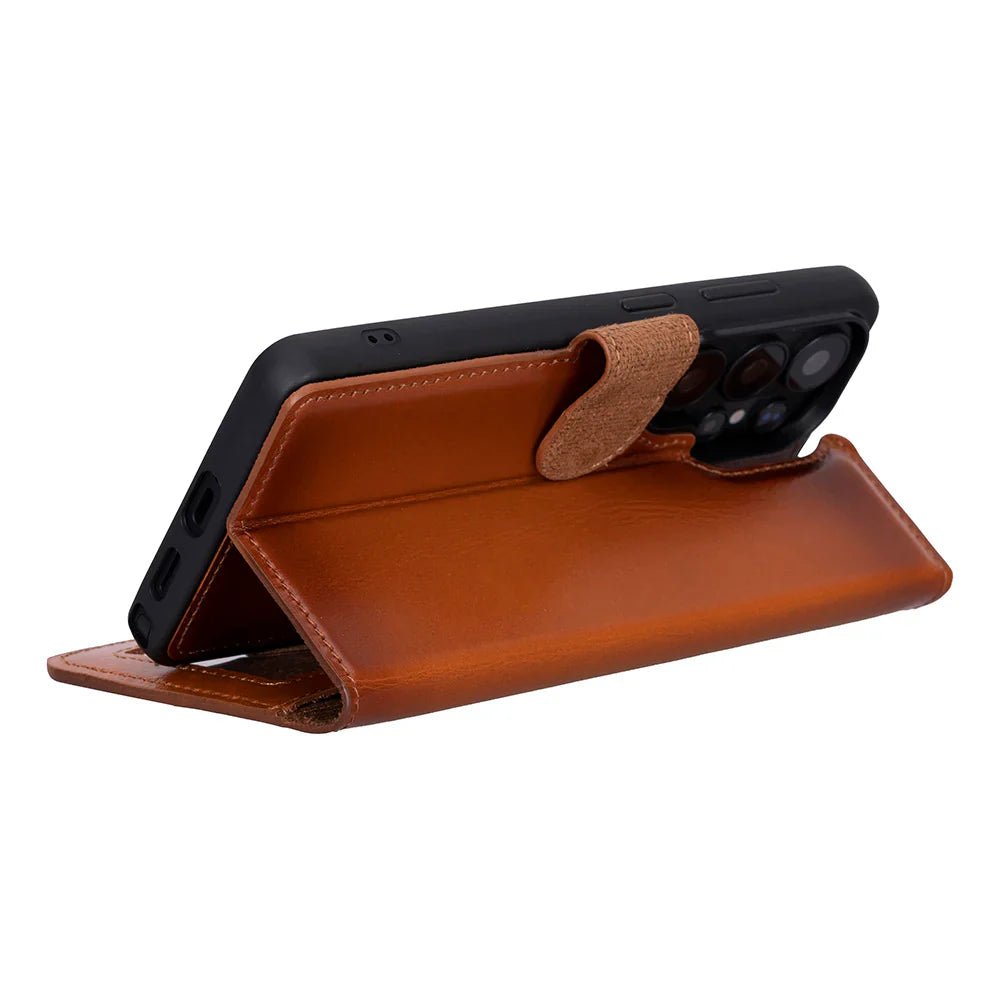 Magic Samsung Galaxy S26 Ultra Detachable Leather Wallet Case – Genuine Leather Phone Case for Everyday Carry | Minimal & Handcrafted