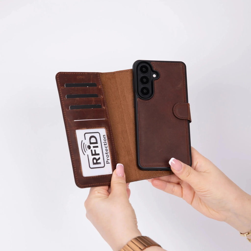 Samsung Galaxy S26 Leather Wallet Case Detachable RFID – Magic