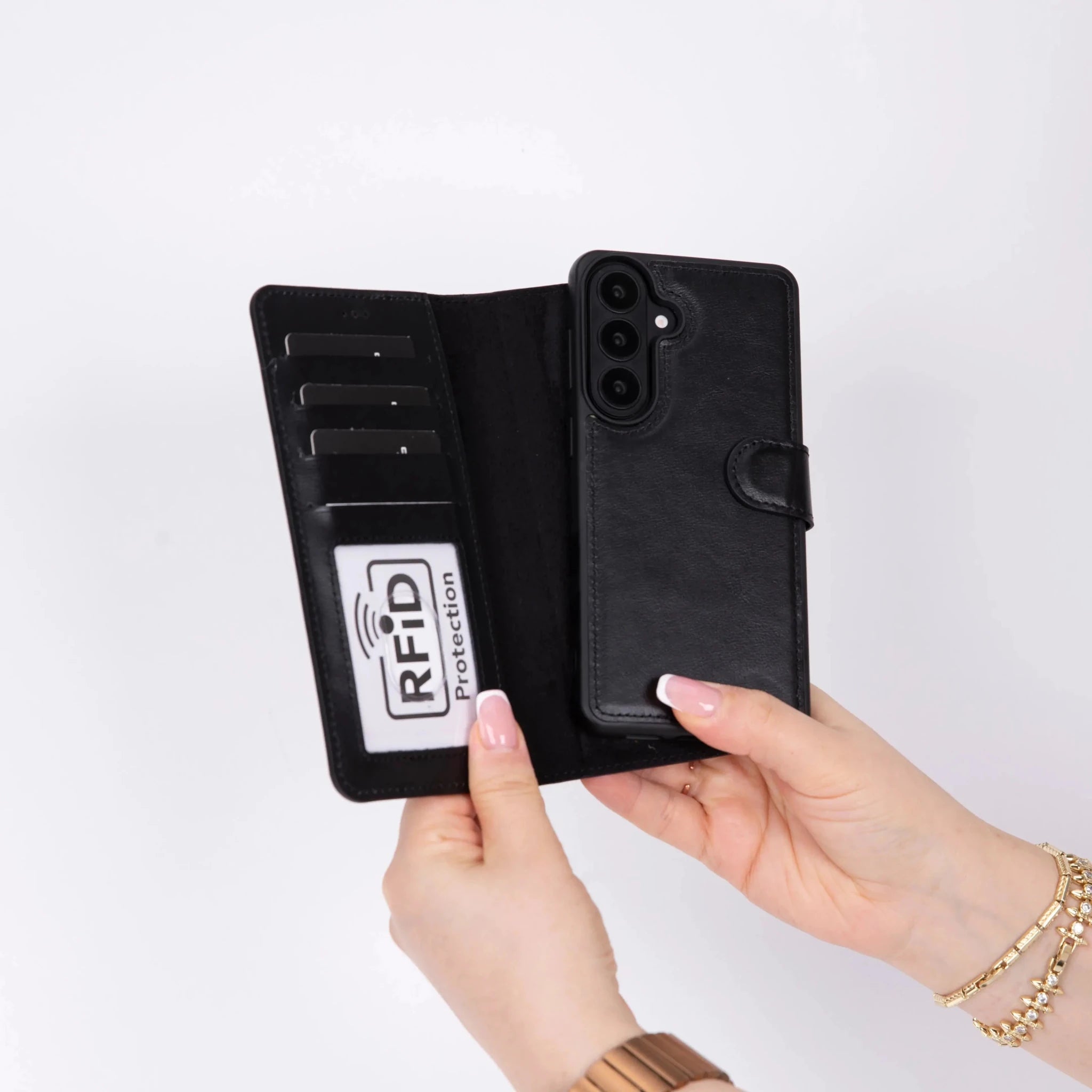 Samsung Galaxy S26 Leather Wallet Case Detachable RFID – Magic