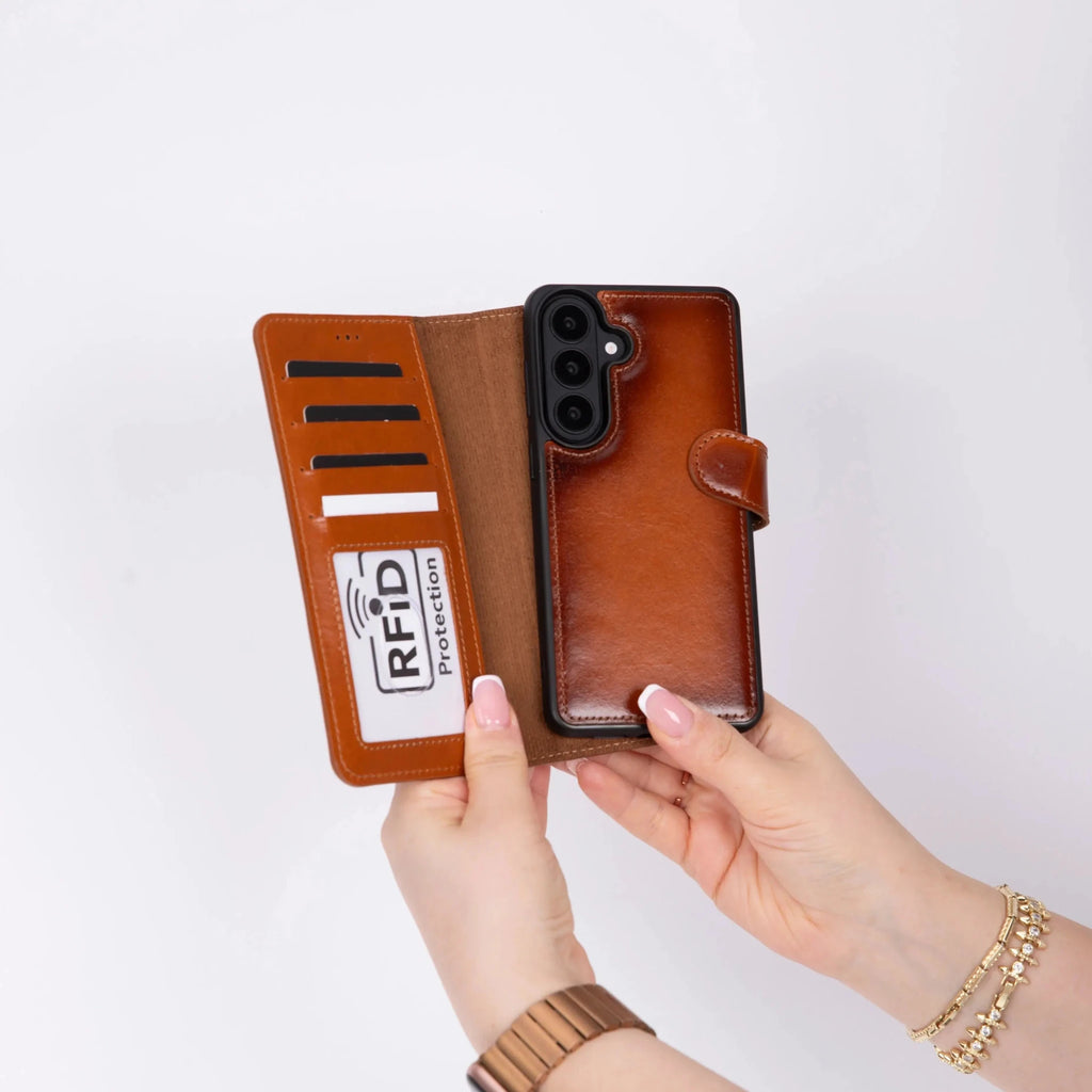 Samsung Galaxy S26 Leather Wallet Case Detachable RFID – Magic