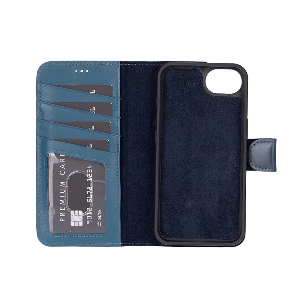 iPhone 16E Leather Wallet Case Detachable RFID – Magic Series