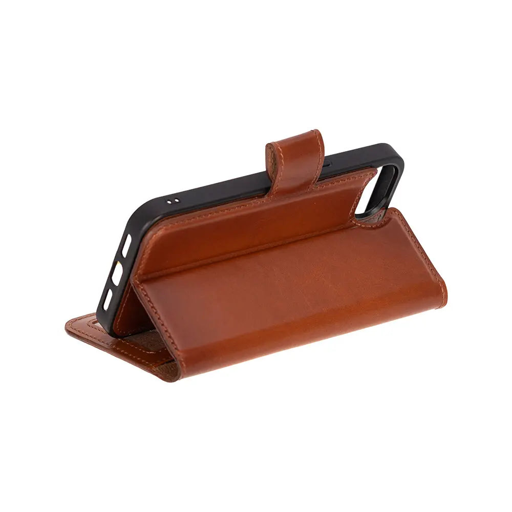 iPhone 16E Leather Wallet Case Detachable RFID – Magic Series