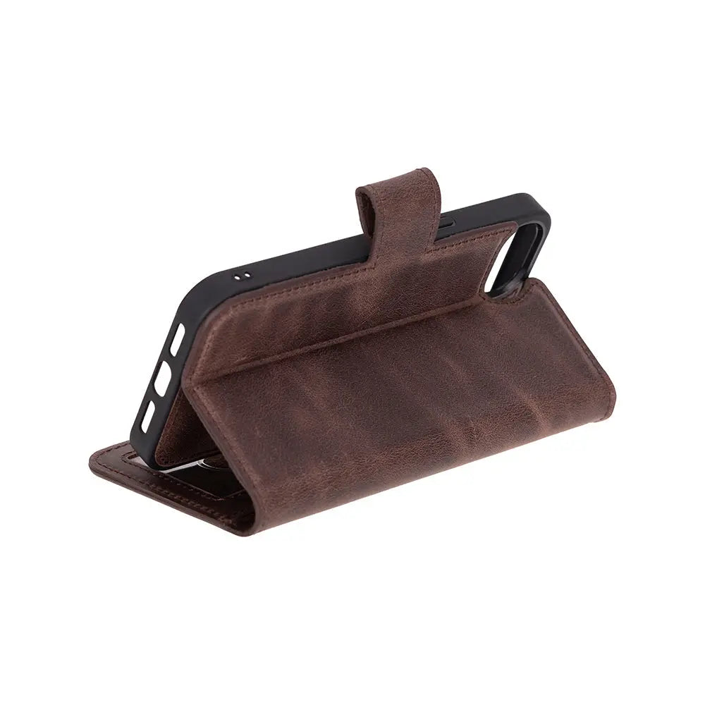 iPhone 16E Leather Wallet Case Detachable RFID – Magic Series