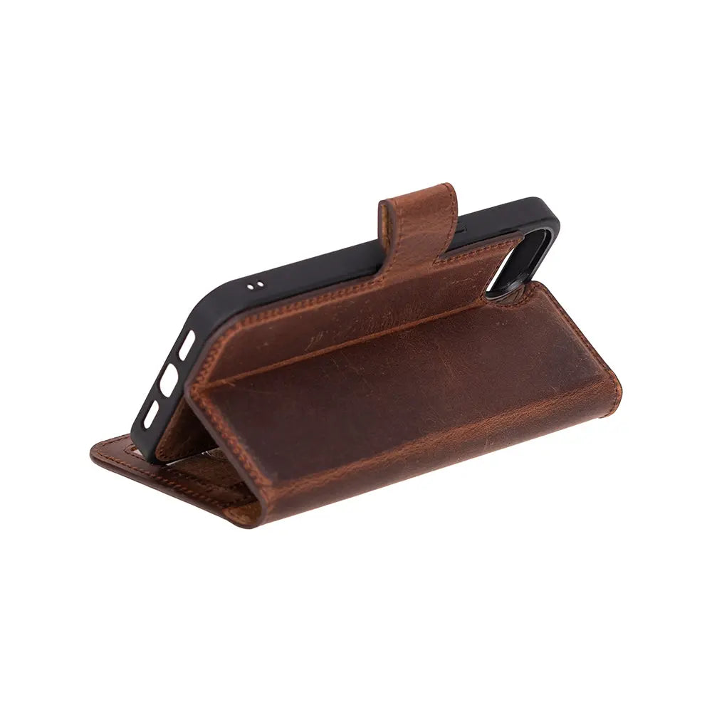 iPhone 16E Leather Wallet Case Detachable RFID – Magic Series