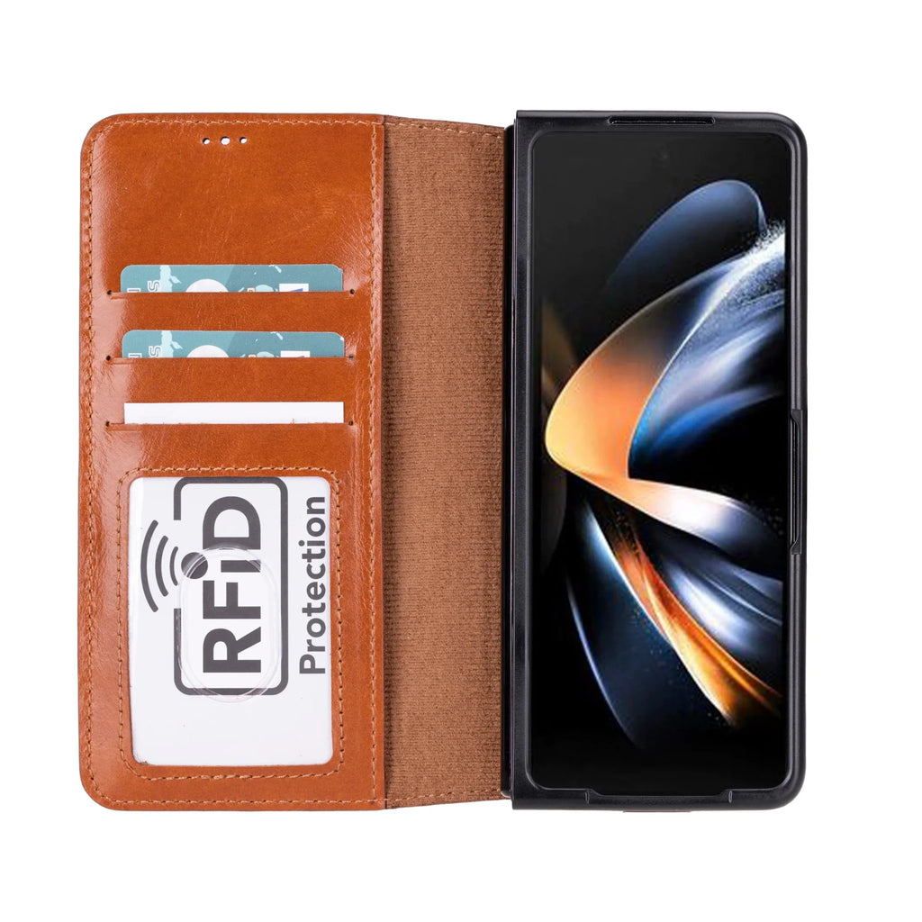 Google Pixel 10 Pro Fold Leather Folio Wallet Case RFID – Wallet ID