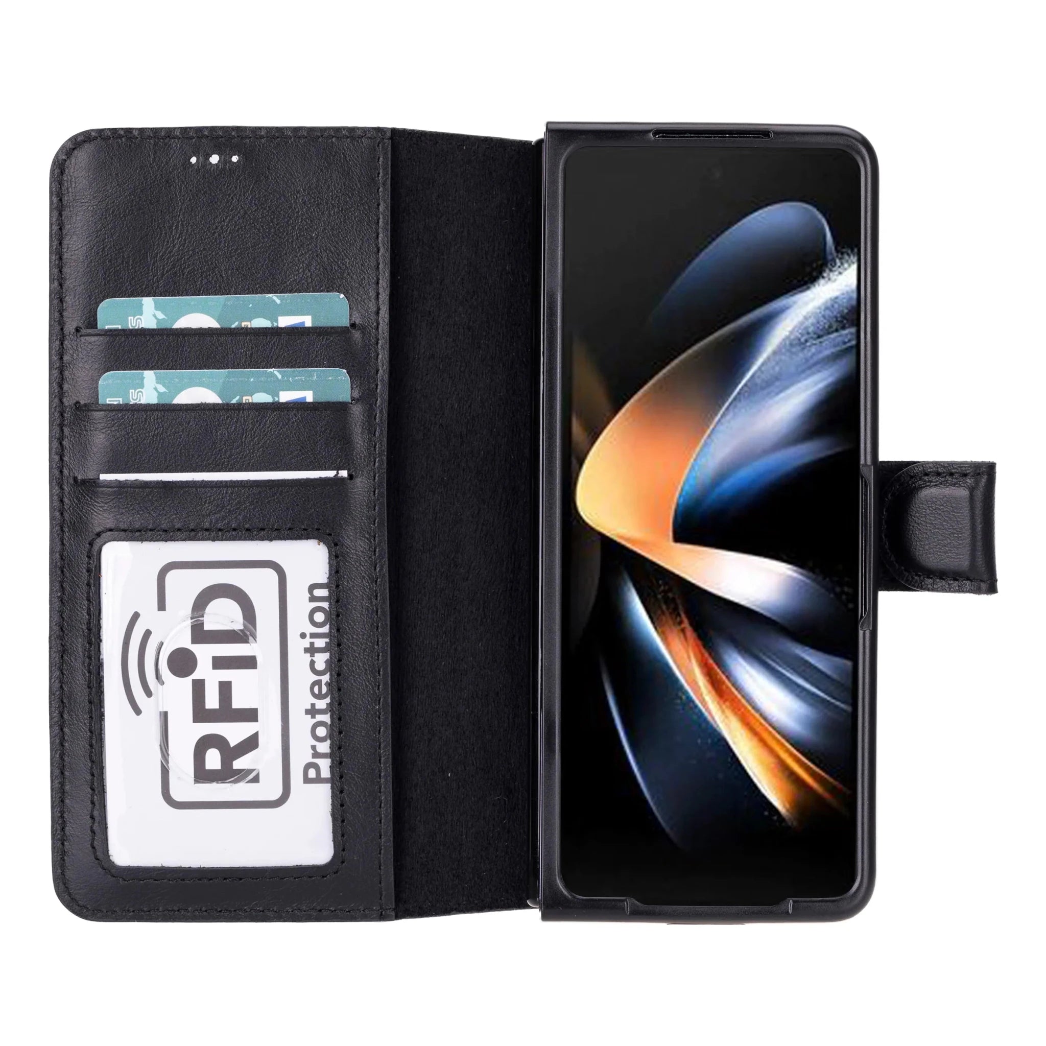 Google Pixel 10 Pro Fold Leather Folio Wallet Case RFID – Wallet ID