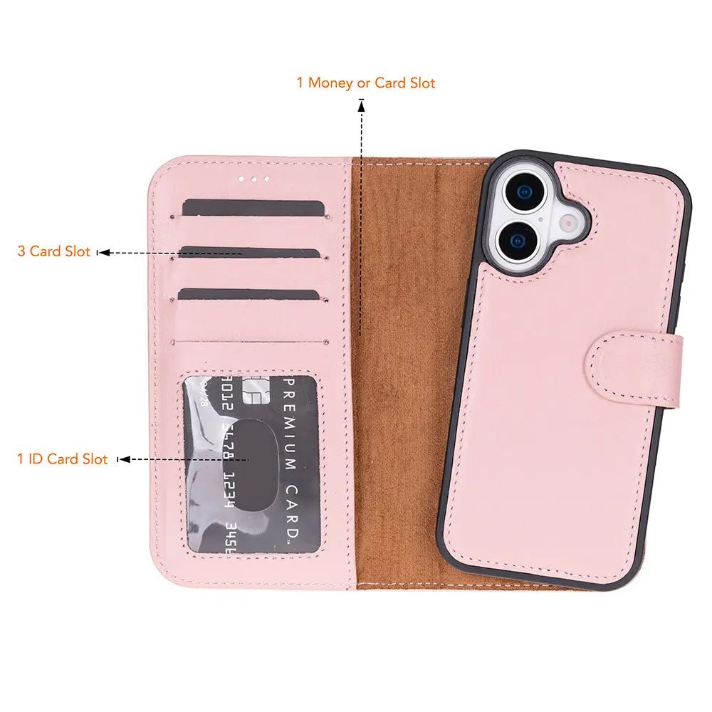 iPhone 17 Leather Wallet Case Detachable RFID MagSafe – Magic Series