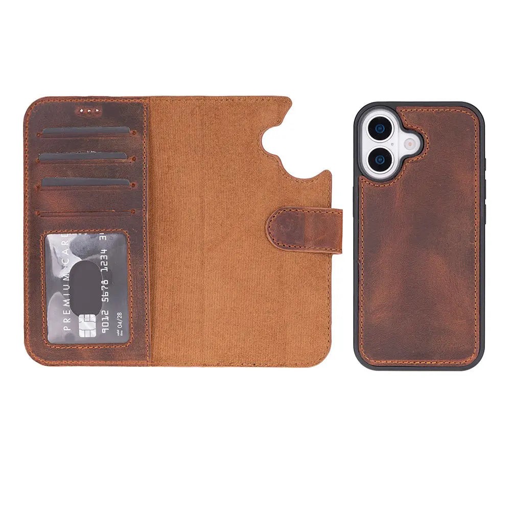 iPhone 17 Leather Wallet Case Detachable RFID MagSafe – Magic Series
