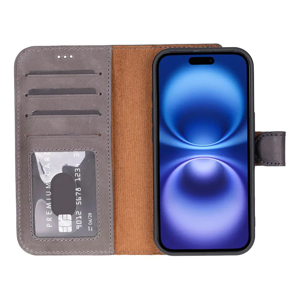 iPhone 17 Leather Wallet Case Detachable RFID MagSafe – Magic Series