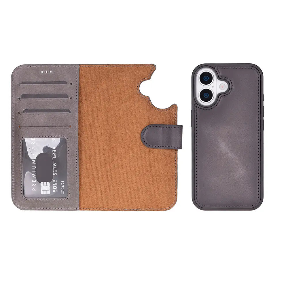 iPhone 17 Leather Wallet Case Detachable RFID MagSafe – Magic Series
