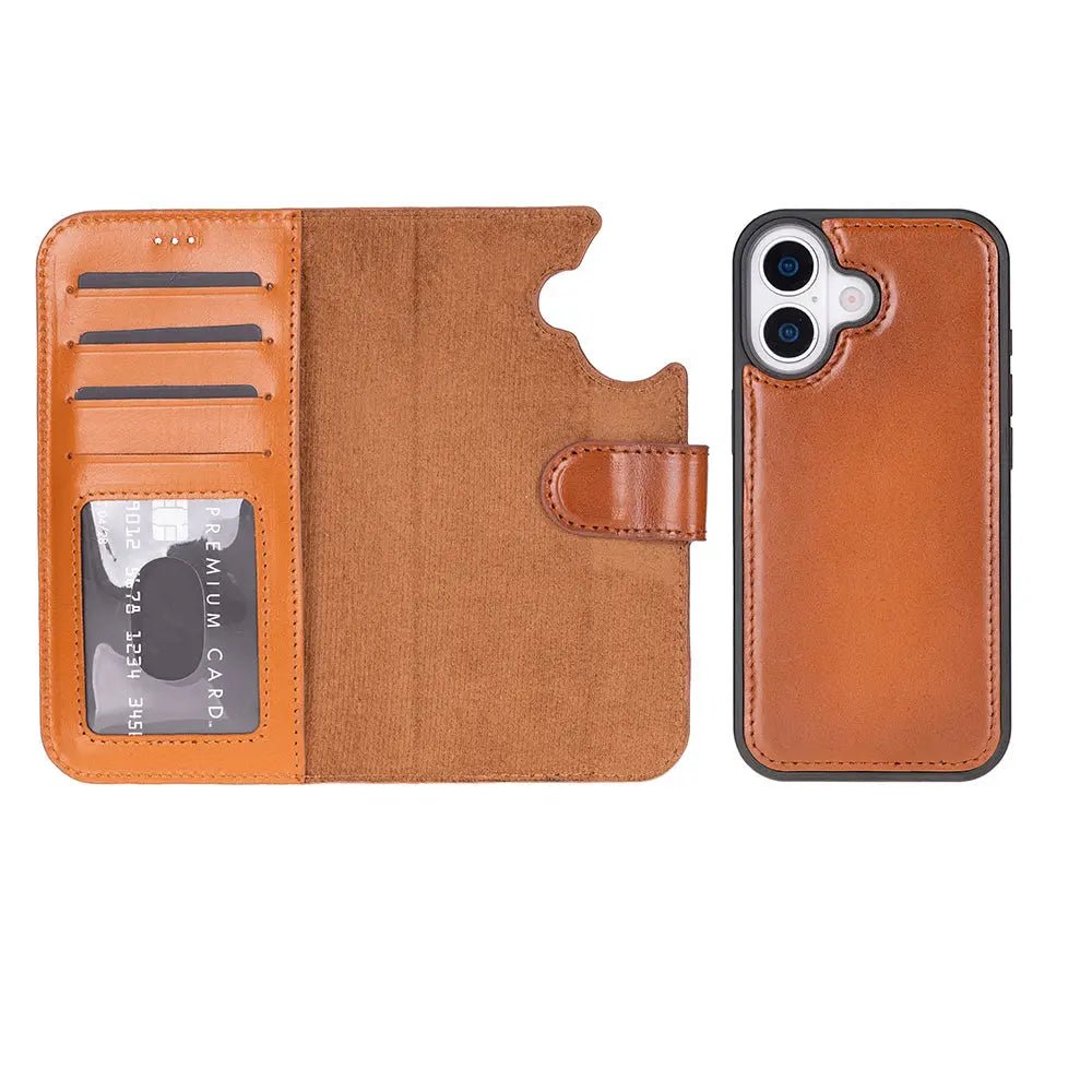iPhone 17 Leather Wallet Case Detachable RFID MagSafe – Magic Series