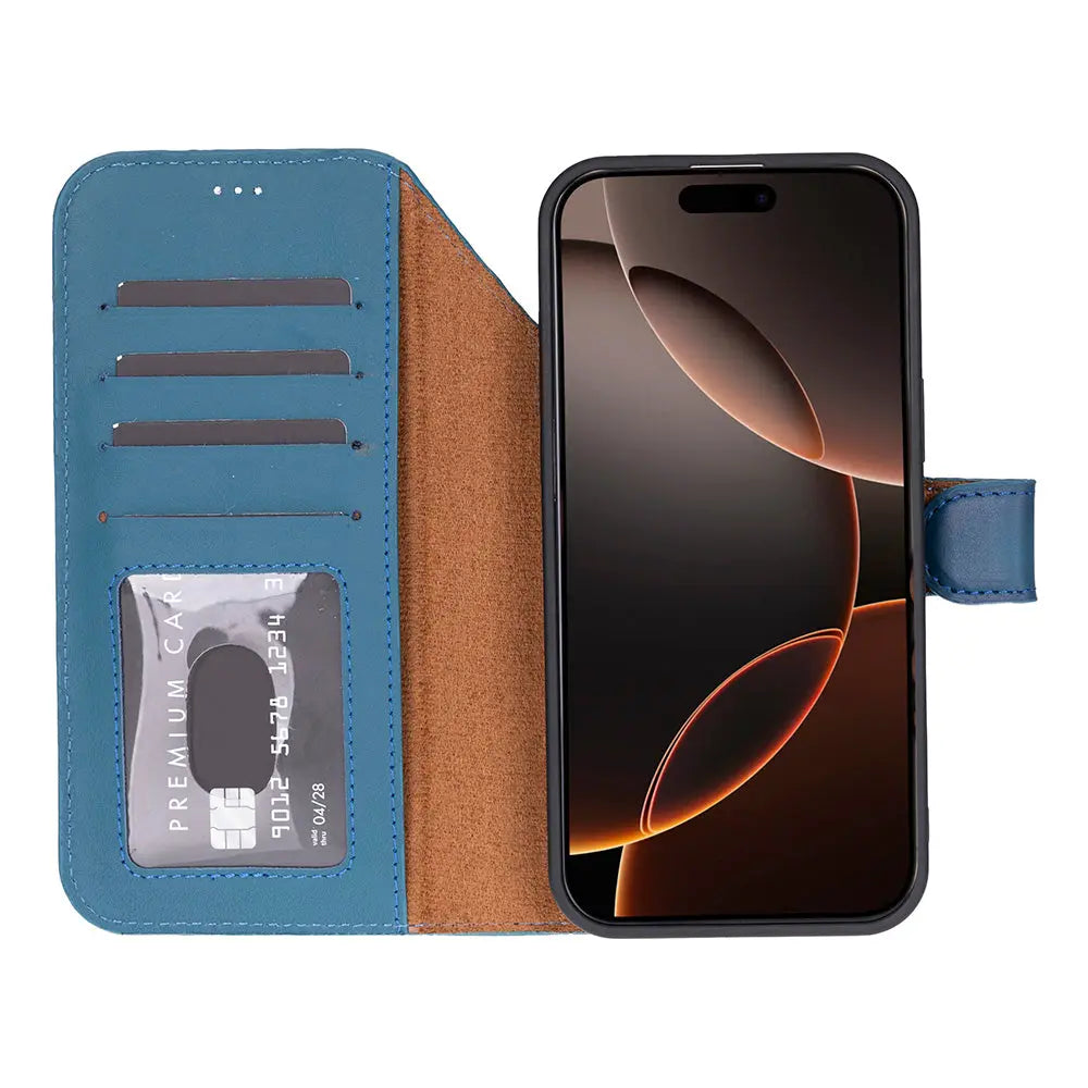iPhone 17 Pro Max Leather Wallet Case Detachable RFID MagSafe – Magic Series