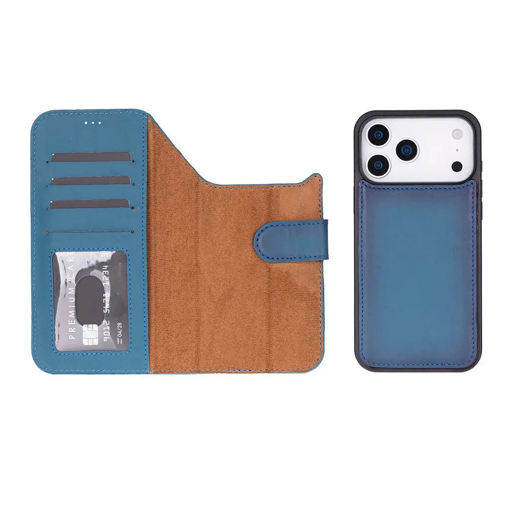 iPhone 17 Pro Max Leather Wallet Case Detachable RFID MagSafe – Magic Series