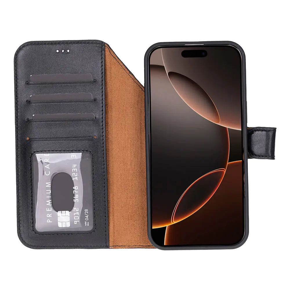 iPhone 17 Pro Leather Wallet Case Detachable RFID MagSafe – Magic Series