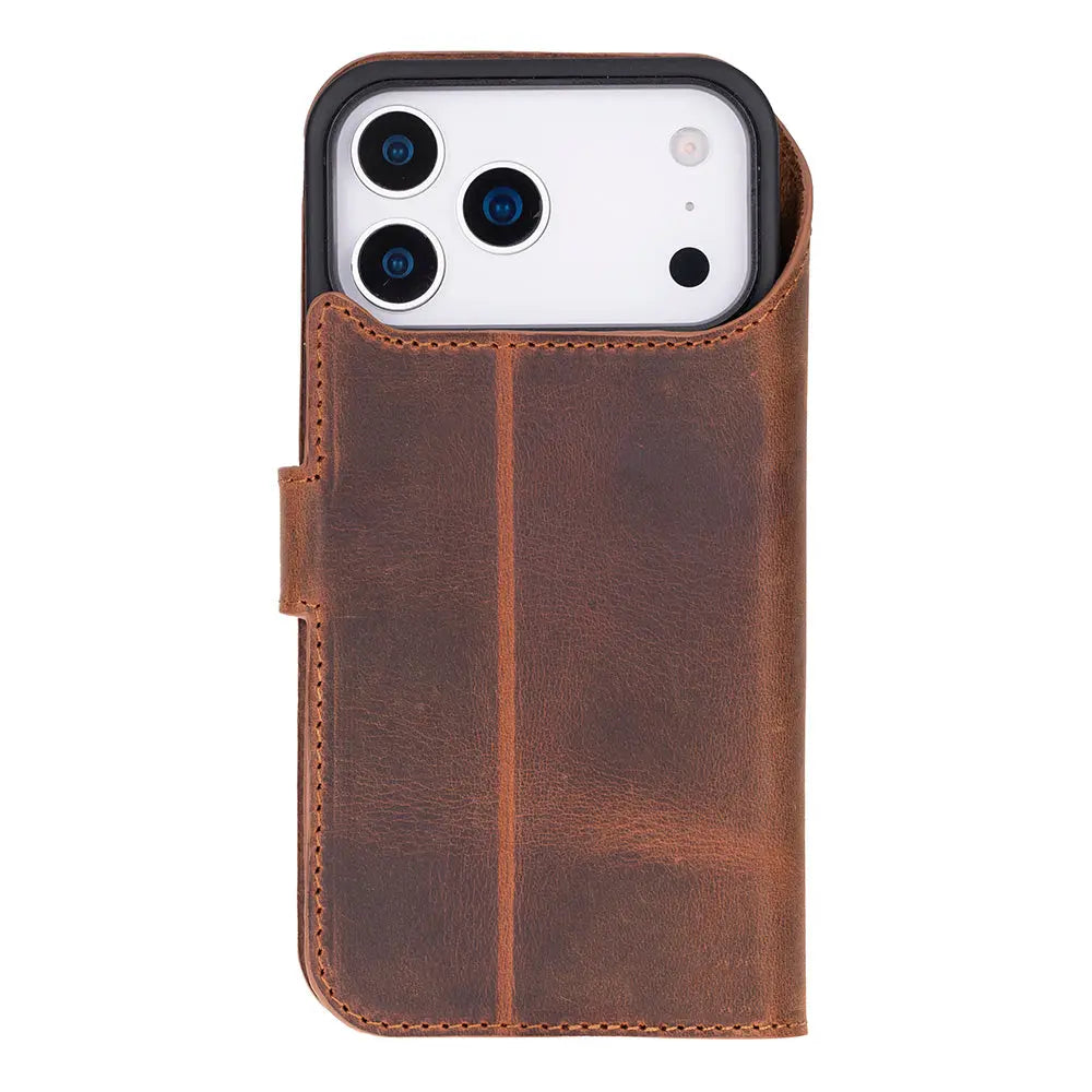 iPhone 17 Pro Leather Wallet Case Detachable RFID MagSafe – Magic Series