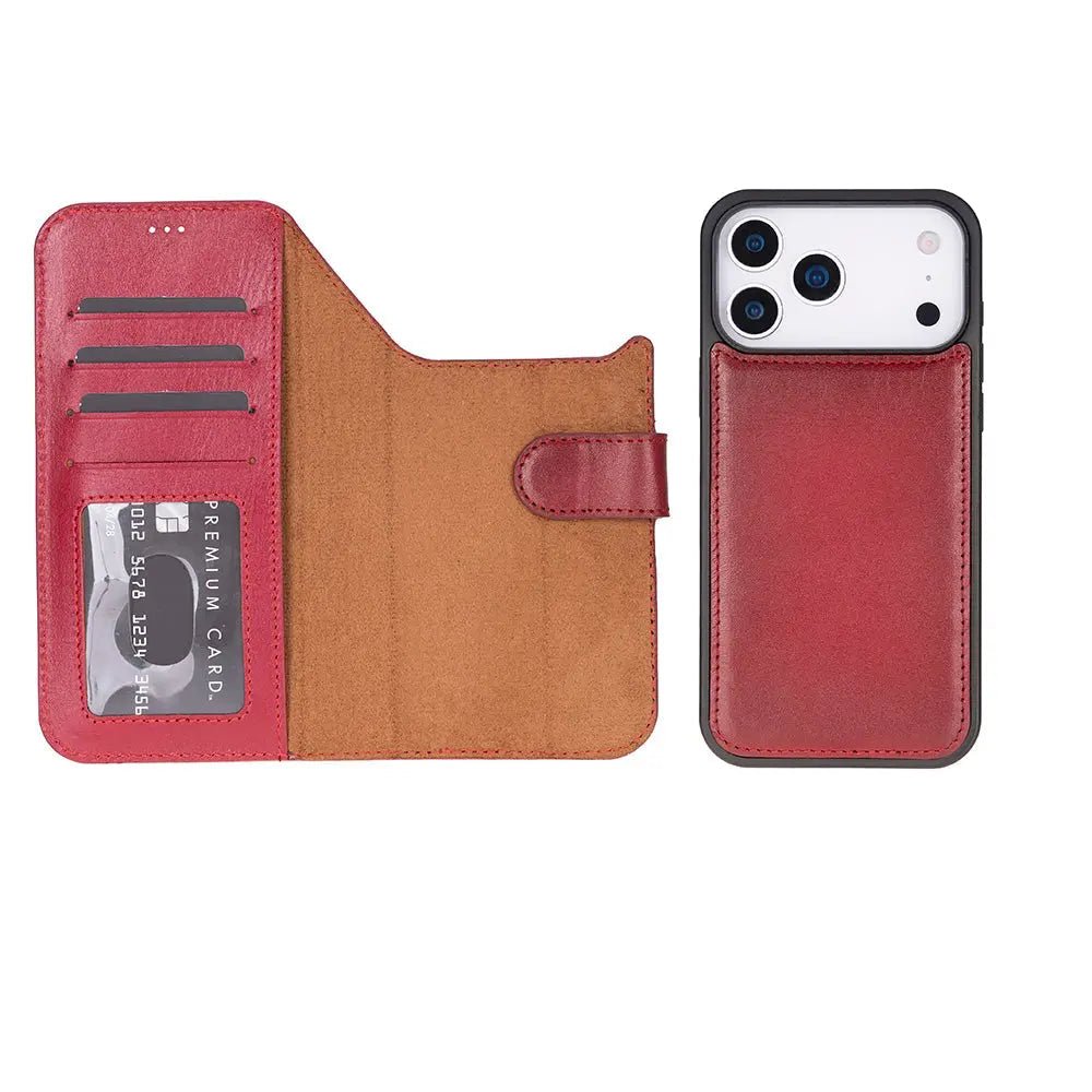 iPhone 17 Pro Max Leather Wallet Case Detachable RFID MagSafe – Magic Series