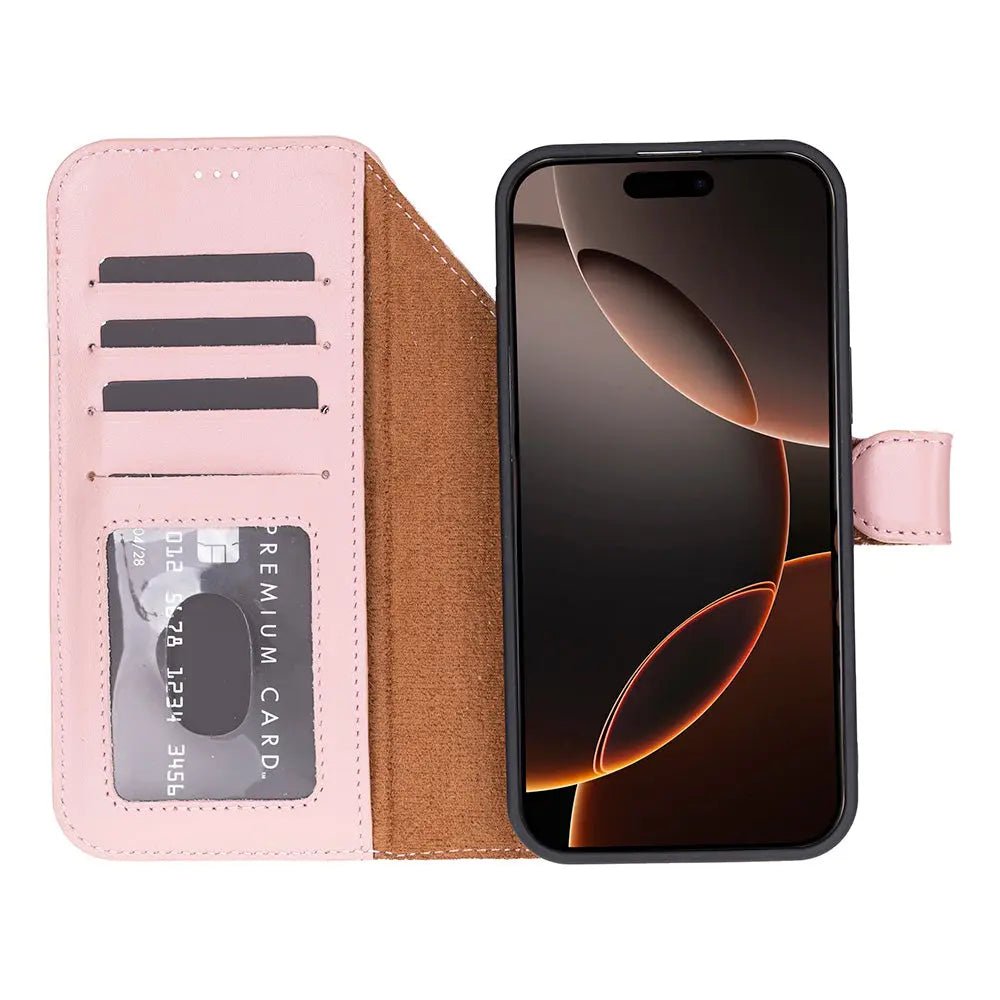 iPhone 17 Pro Max Leather Wallet Case Detachable RFID MagSafe – Magic Series