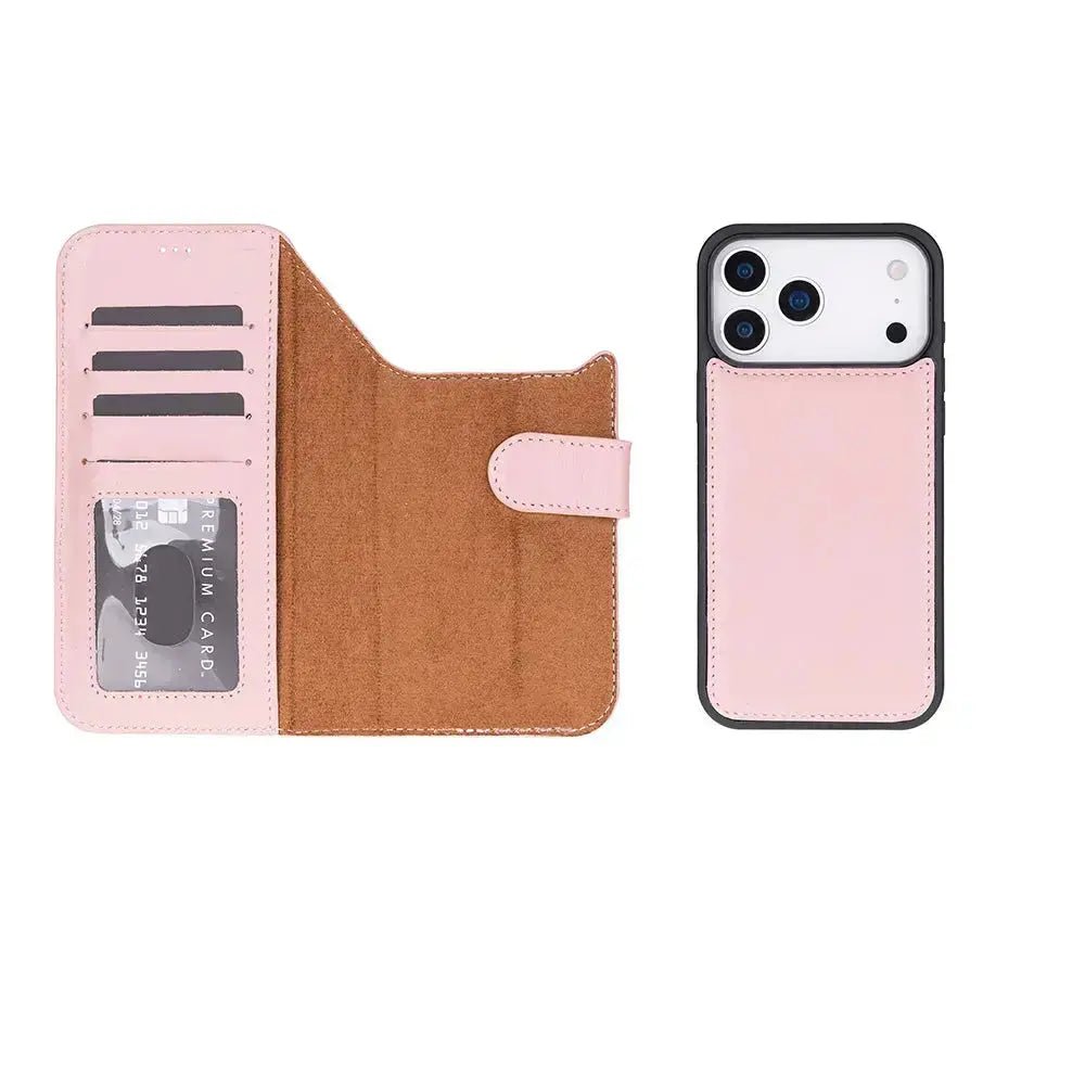iPhone 17 Pro Leather Wallet Case Detachable RFID MagSafe – Magic Series