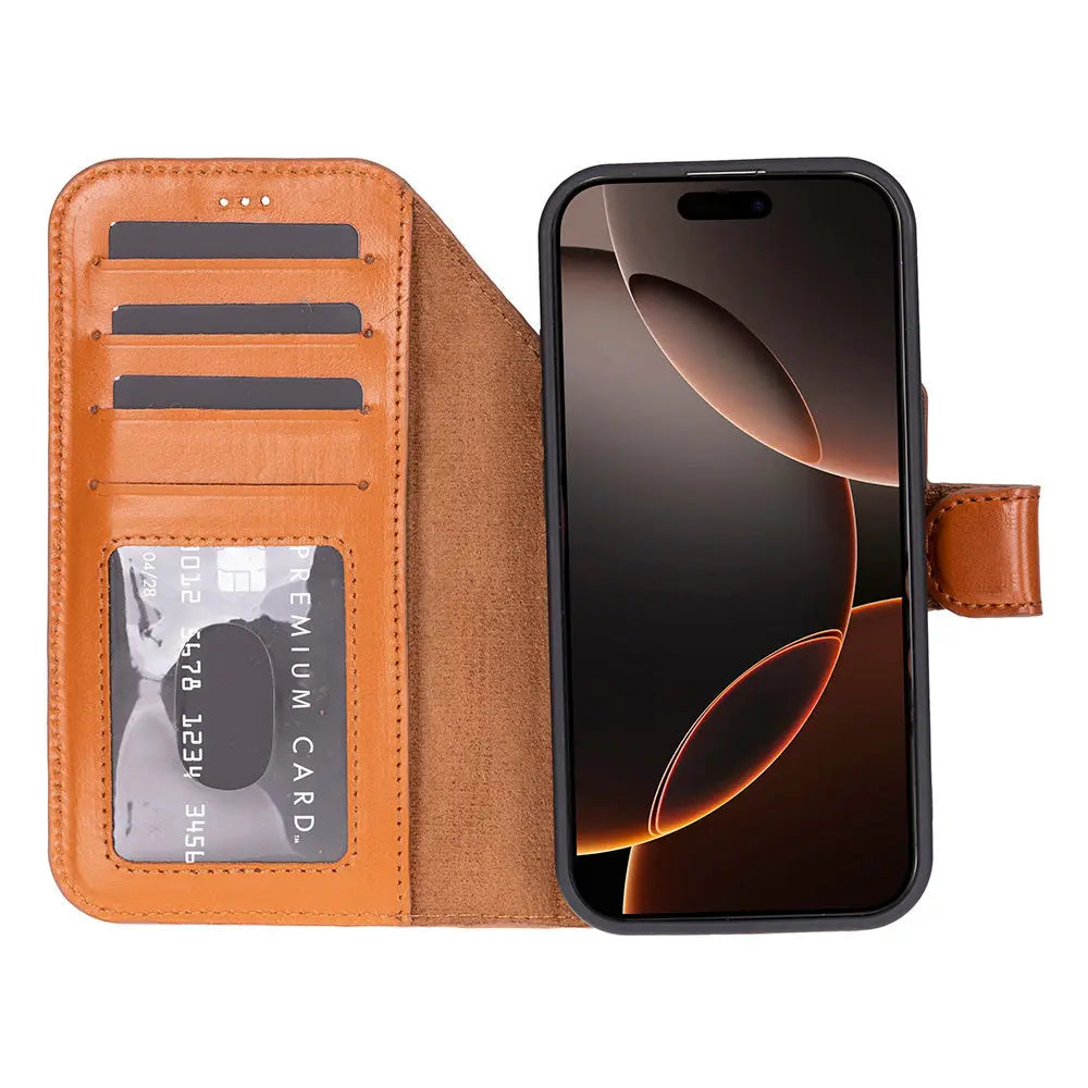 iPhone 17 Pro Max Leather Wallet Case Detachable RFID MagSafe – Magic Series