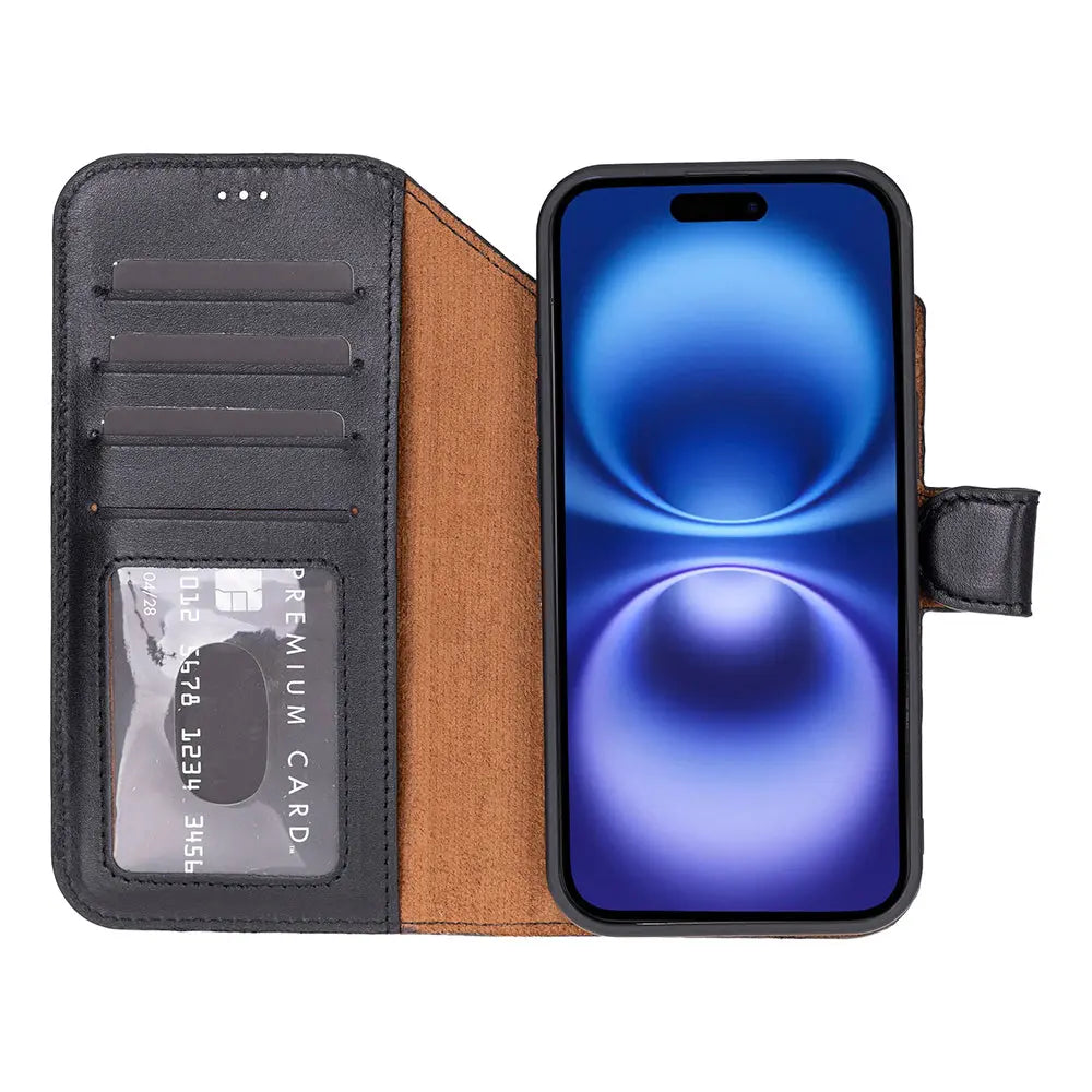 iPhone 17 Air Leather Wallet Case Detachable RFID MagSafe – Magic Series