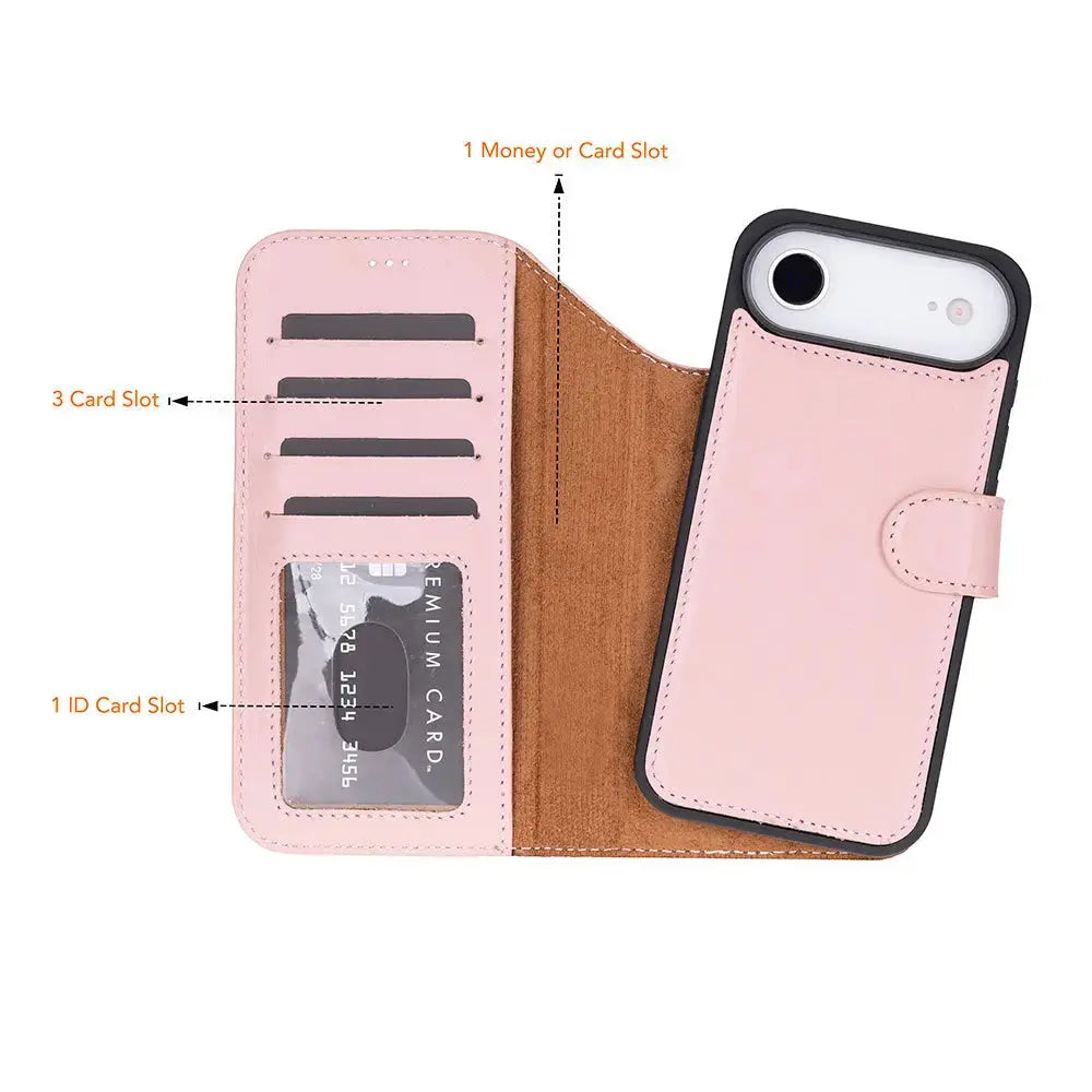 iPhone 17 Air Leather Wallet Case Detachable RFID MagSafe – Magic Series