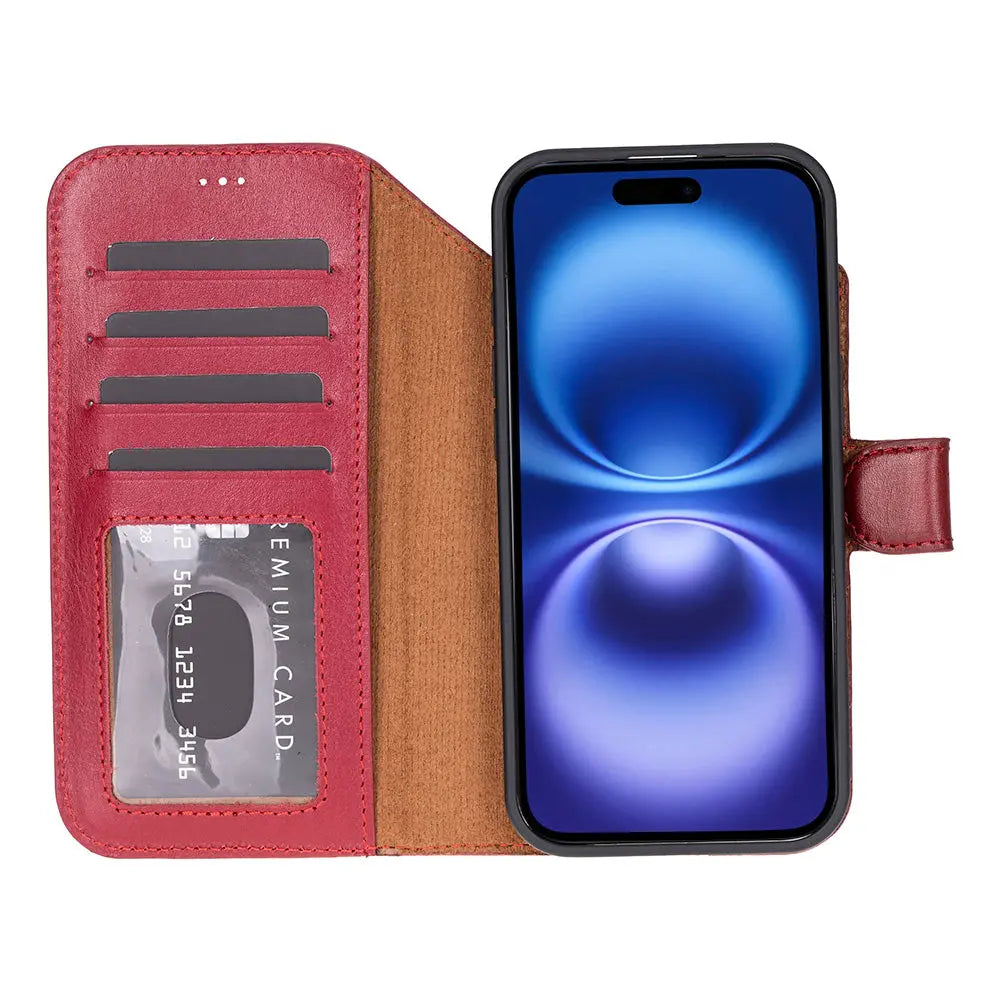 iPhone 17 Air Leather Wallet Case Detachable RFID MagSafe – Magic Series