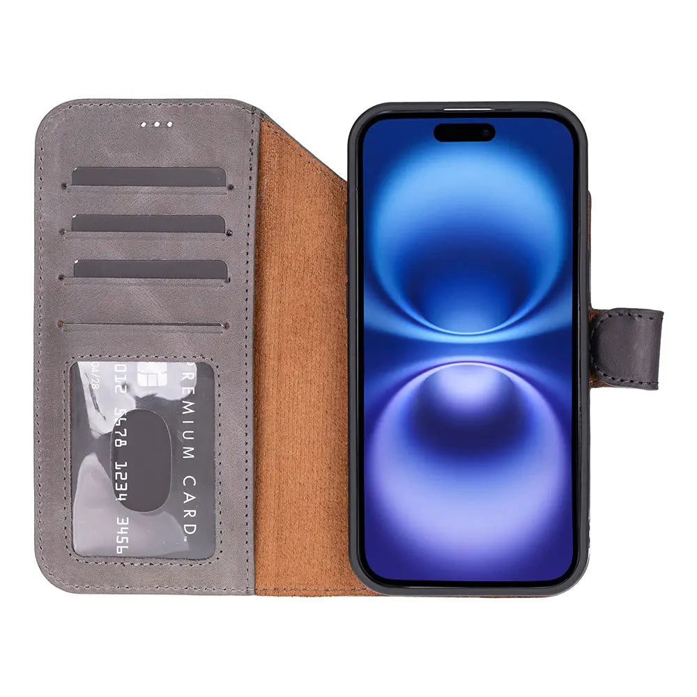 iPhone 17 Air Leather Wallet Case Detachable RFID MagSafe – Magic Series