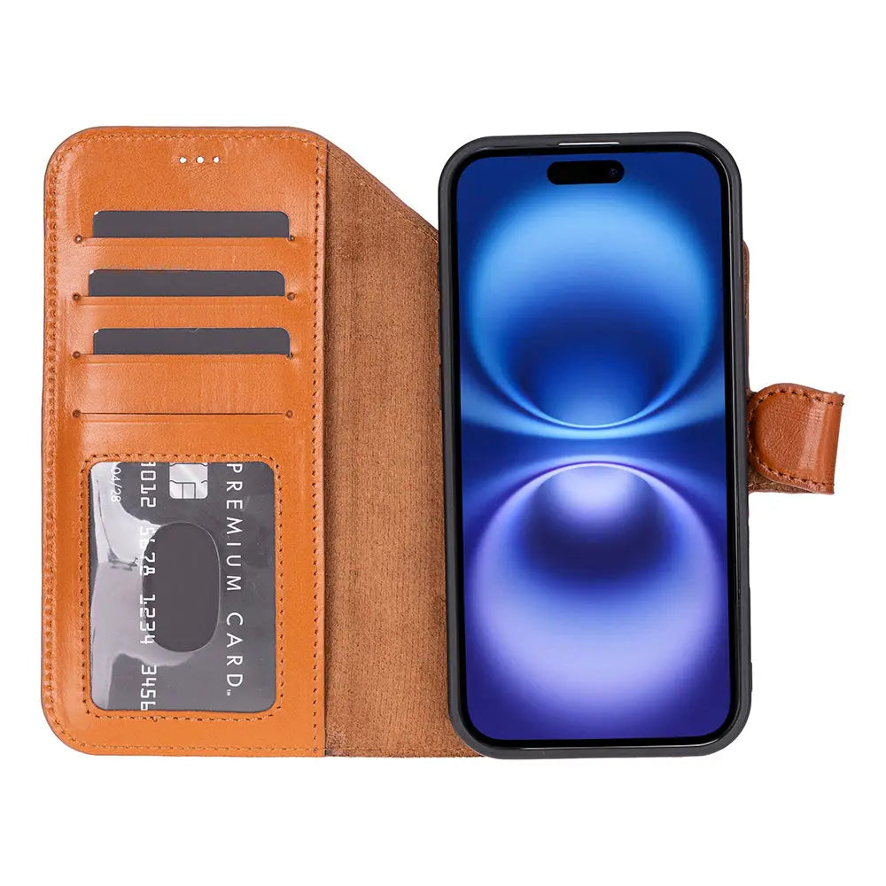 iPhone 17 Air Leather Wallet Case Detachable RFID MagSafe – Magic Series