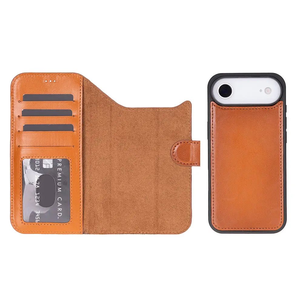 iPhone 17 Air Leather Wallet Case Detachable RFID MagSafe – Magic Series