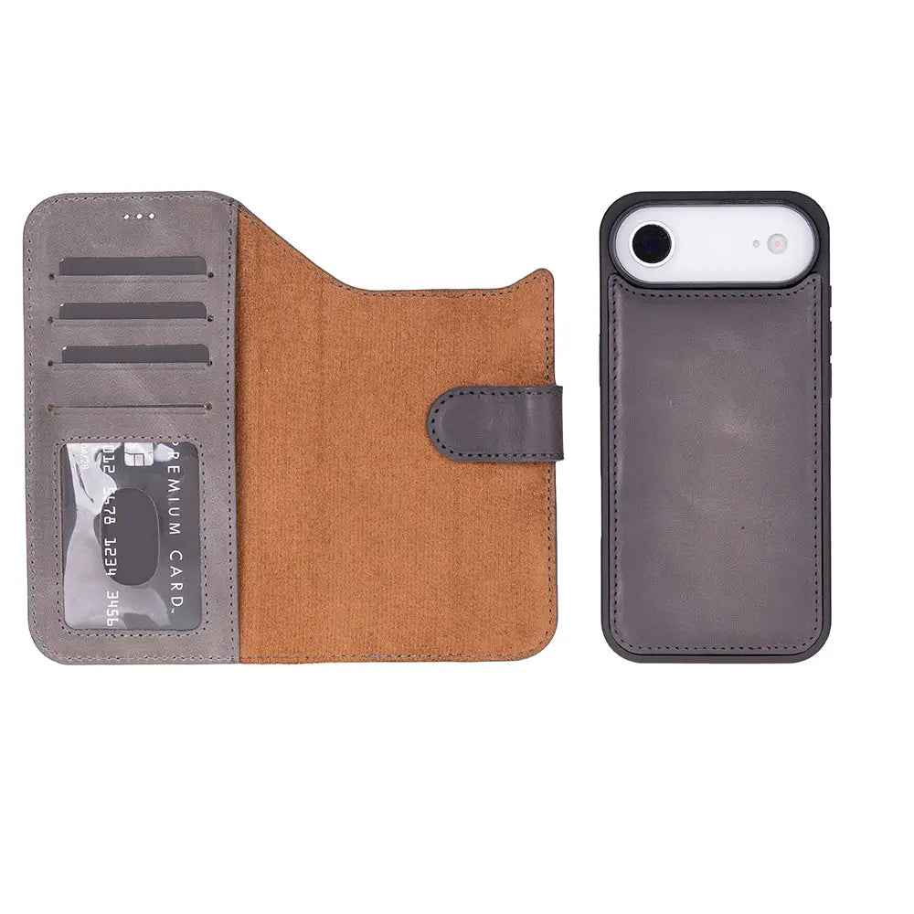 iPhone 17 Air Leather Wallet Case Detachable RFID MagSafe – Magic Series