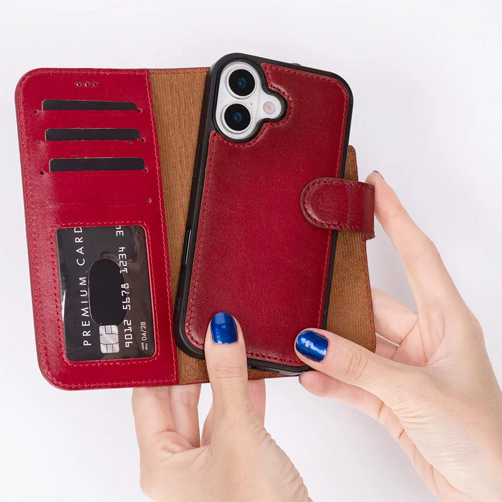 iPhone 17 Leather Wallet Case Detachable RFID MagSafe – Magic Series