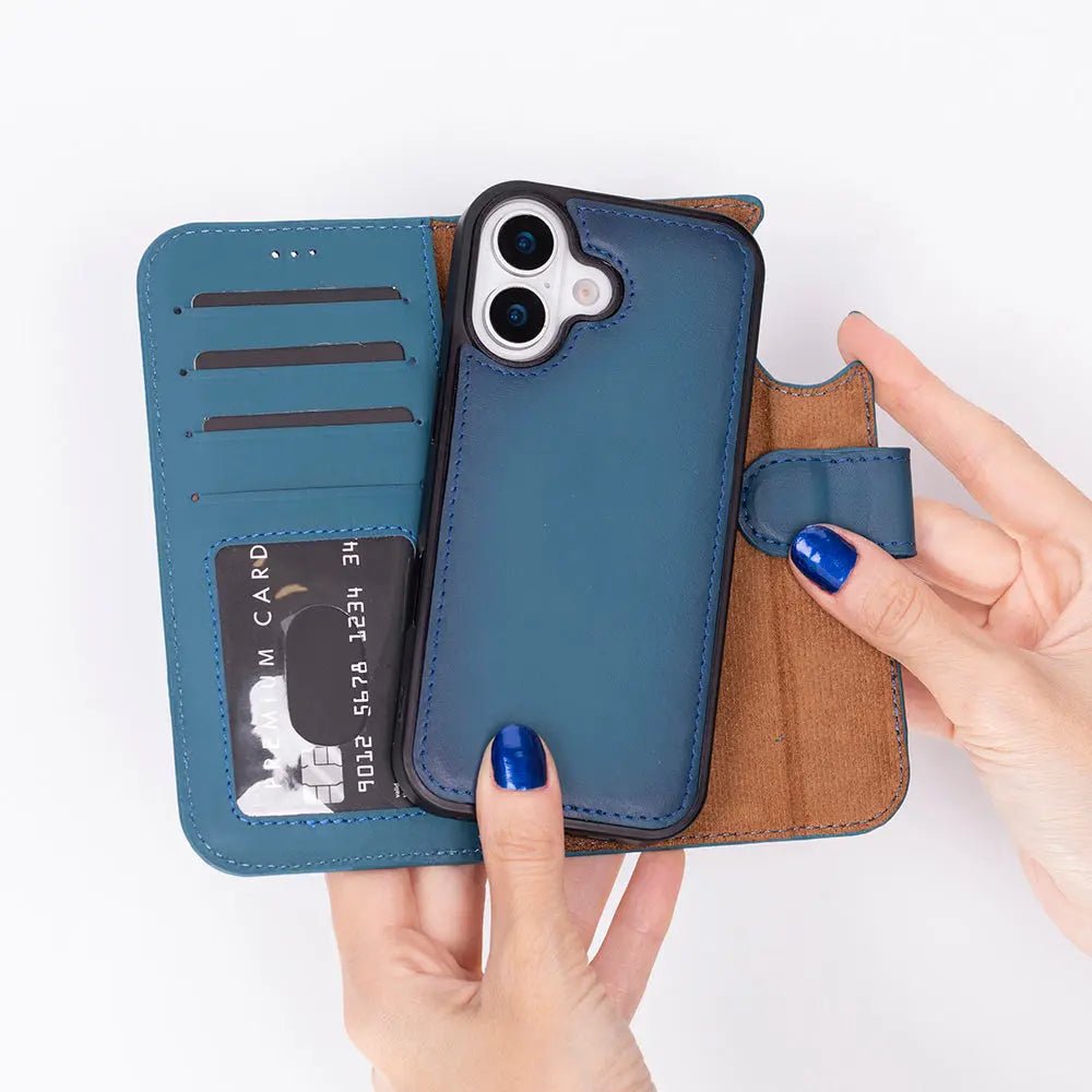 iPhone 17 Leather Wallet Case Detachable RFID MagSafe – Magic Series