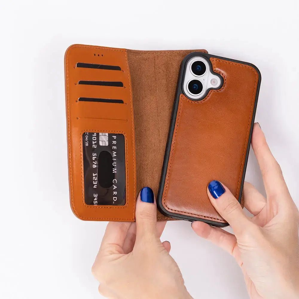 iPhone 17 Leather Wallet Case Detachable RFID MagSafe – Magic Series