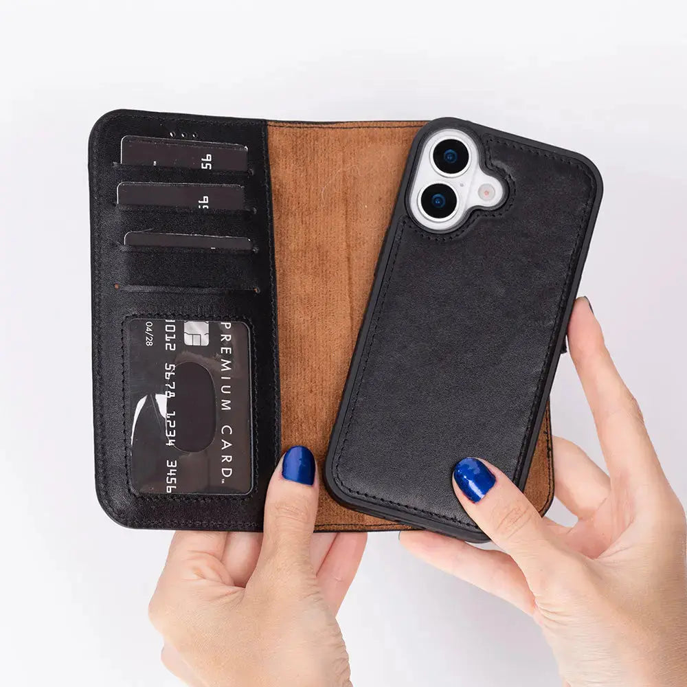 iPhone 17 Leather Wallet Case Detachable RFID MagSafe – Magic Series
