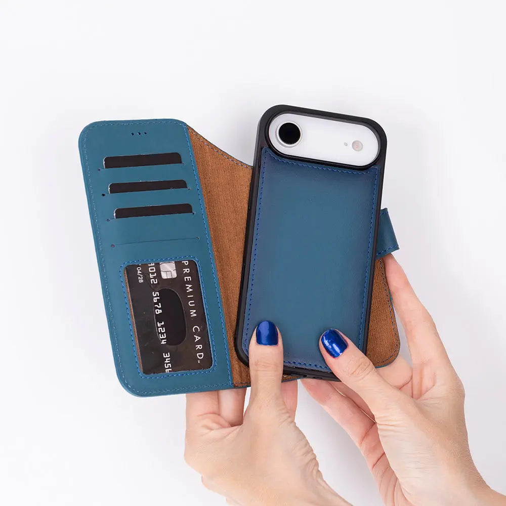 iPhone 17 Air Leather Wallet Case Detachable RFID MagSafe – Magic Series