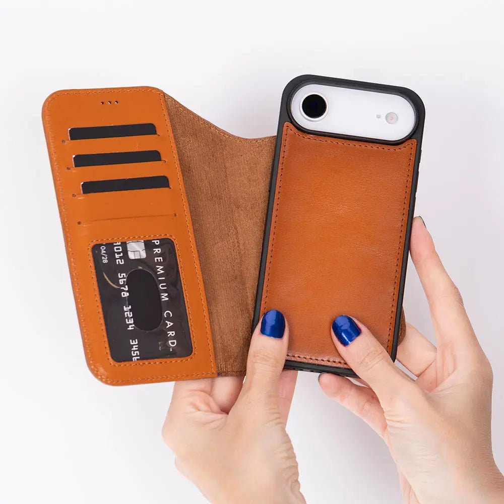 iPhone 17 Air Leather Wallet Case Detachable RFID MagSafe – Magic Series