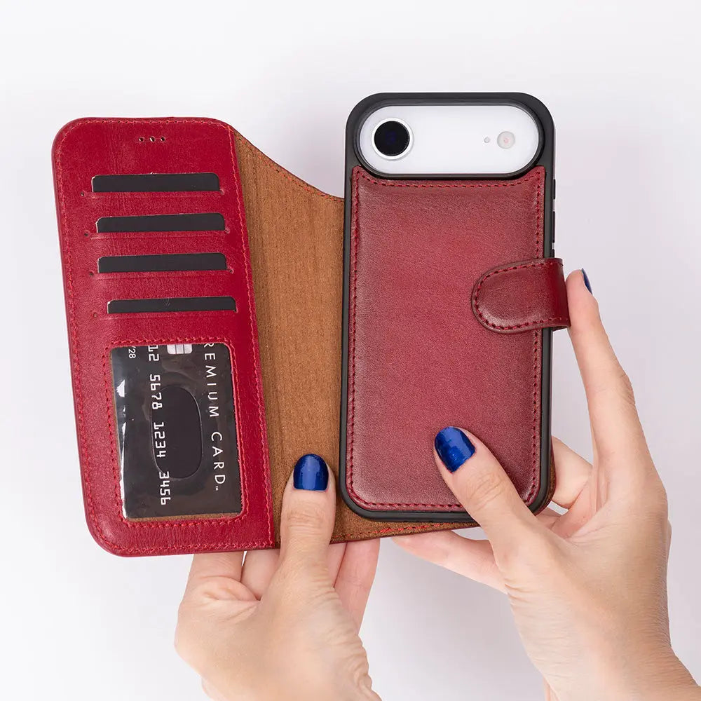 iPhone 17 Air Leather Wallet Case Detachable RFID MagSafe – Magic Series