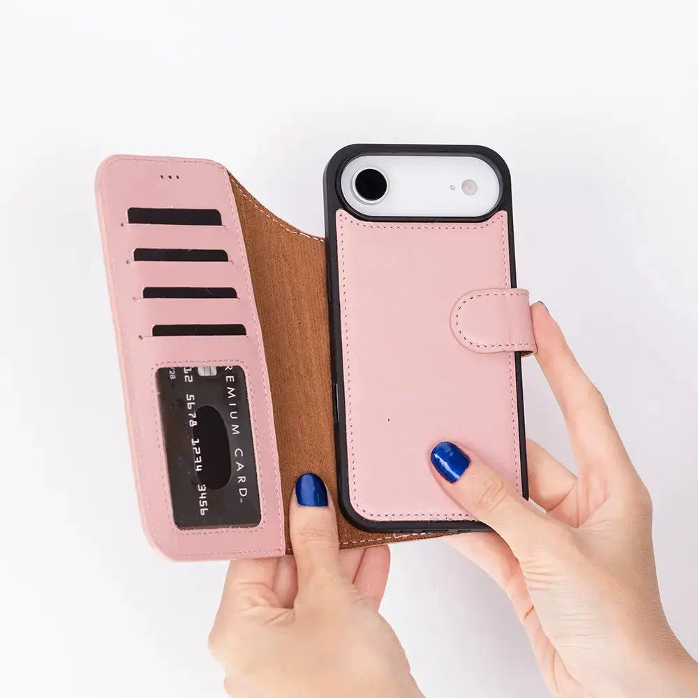 iPhone 17 Air Leather Wallet Case Detachable RFID MagSafe – Magic Series
