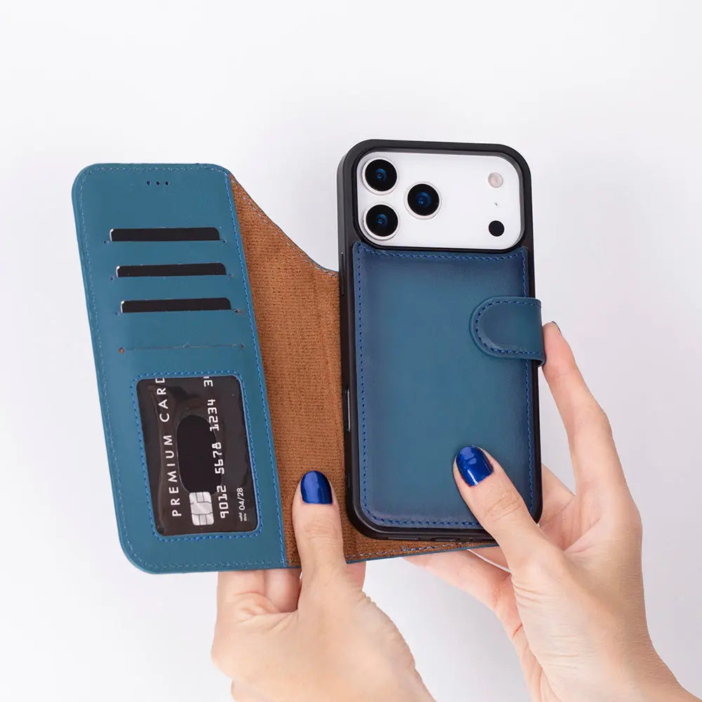 iPhone 17 Pro Max Leather Wallet Case Detachable RFID MagSafe – Magic Series