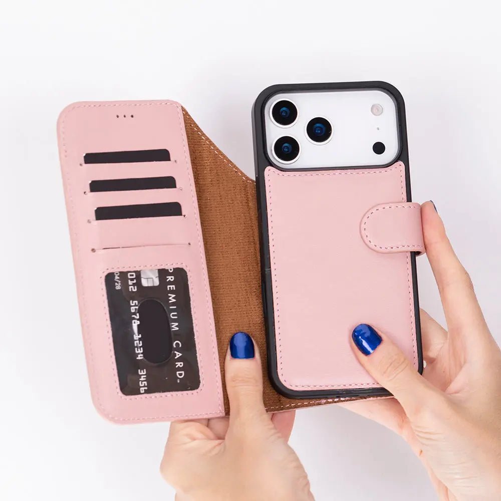 iPhone 17 Pro Leather Wallet Case Detachable RFID MagSafe – Magic Series