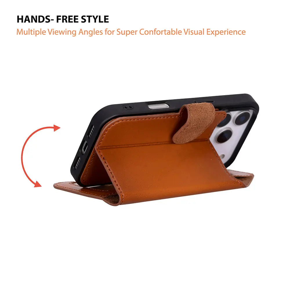 iPhone 17 Pro Max Leather Wallet Case Detachable RFID MagSafe – Magic Series