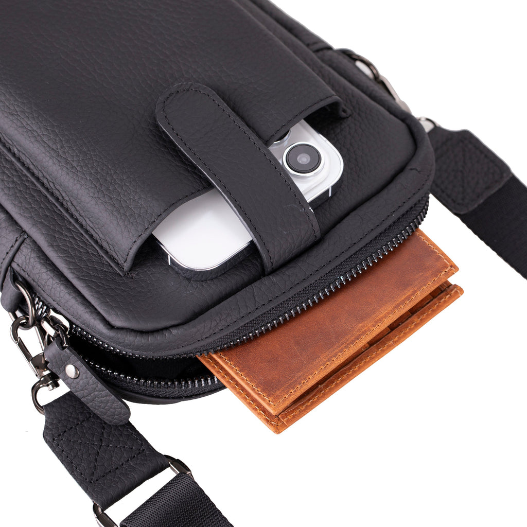Pisa Leather Bag – Pebbled Leather Crossbody Bag for Men & Women for Everyday Elegance | Minimal & Handcrafted